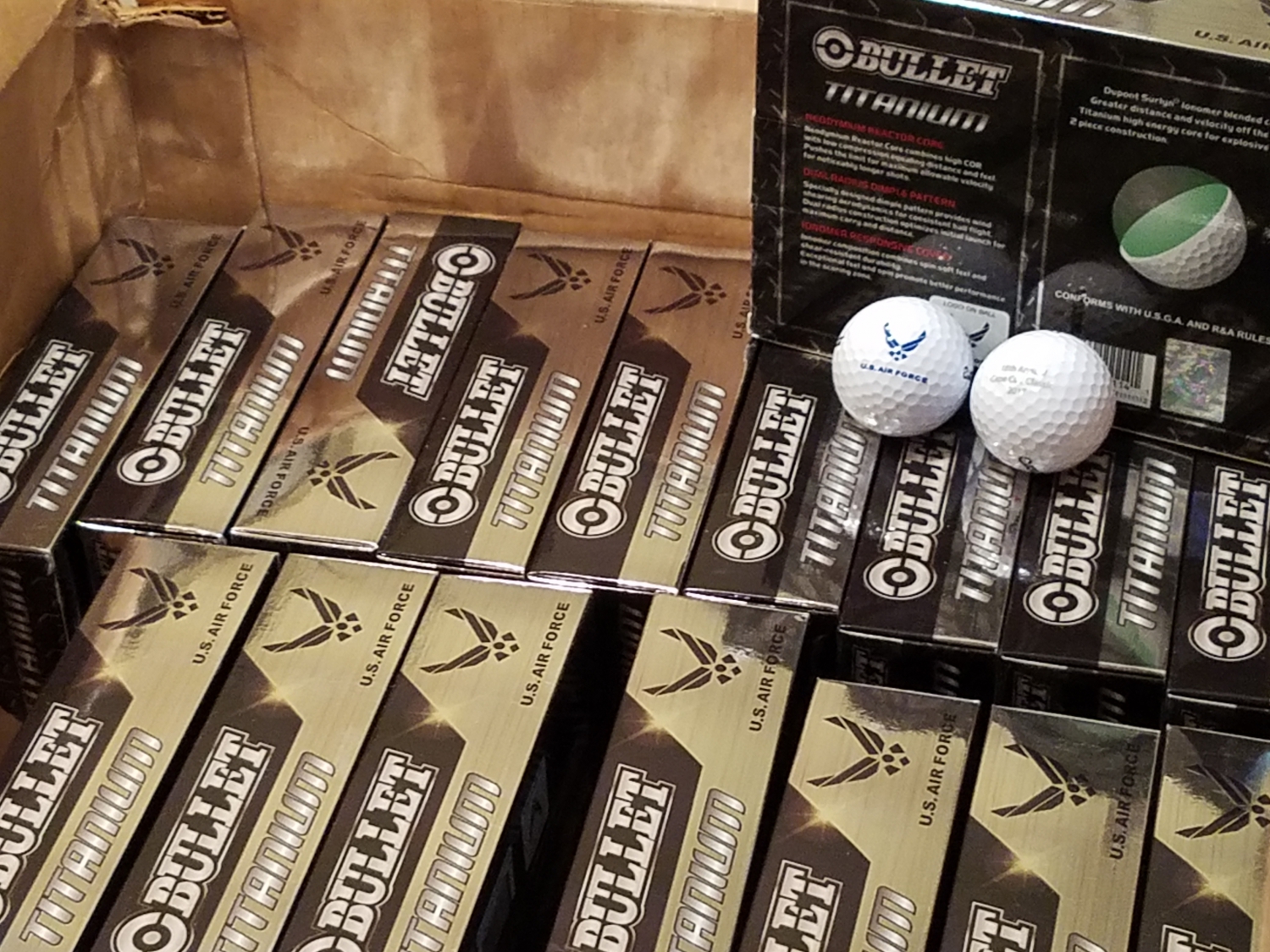 Bullet Titanium Military Air Force Golf Balls